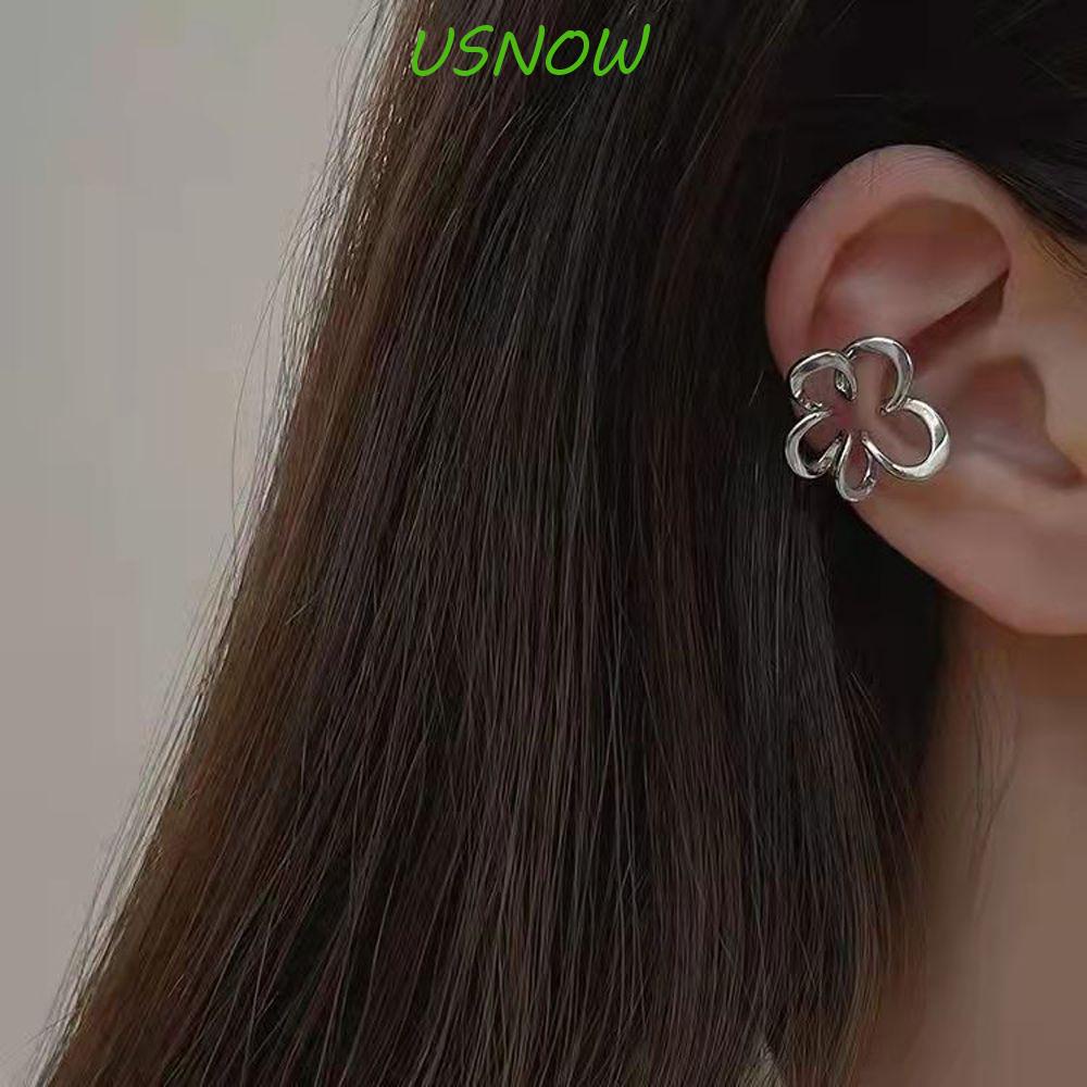 USNOW Khuyên Kẹp Vành Tai Kiểu Dáng Vintage Thời Trang Cho Nữ