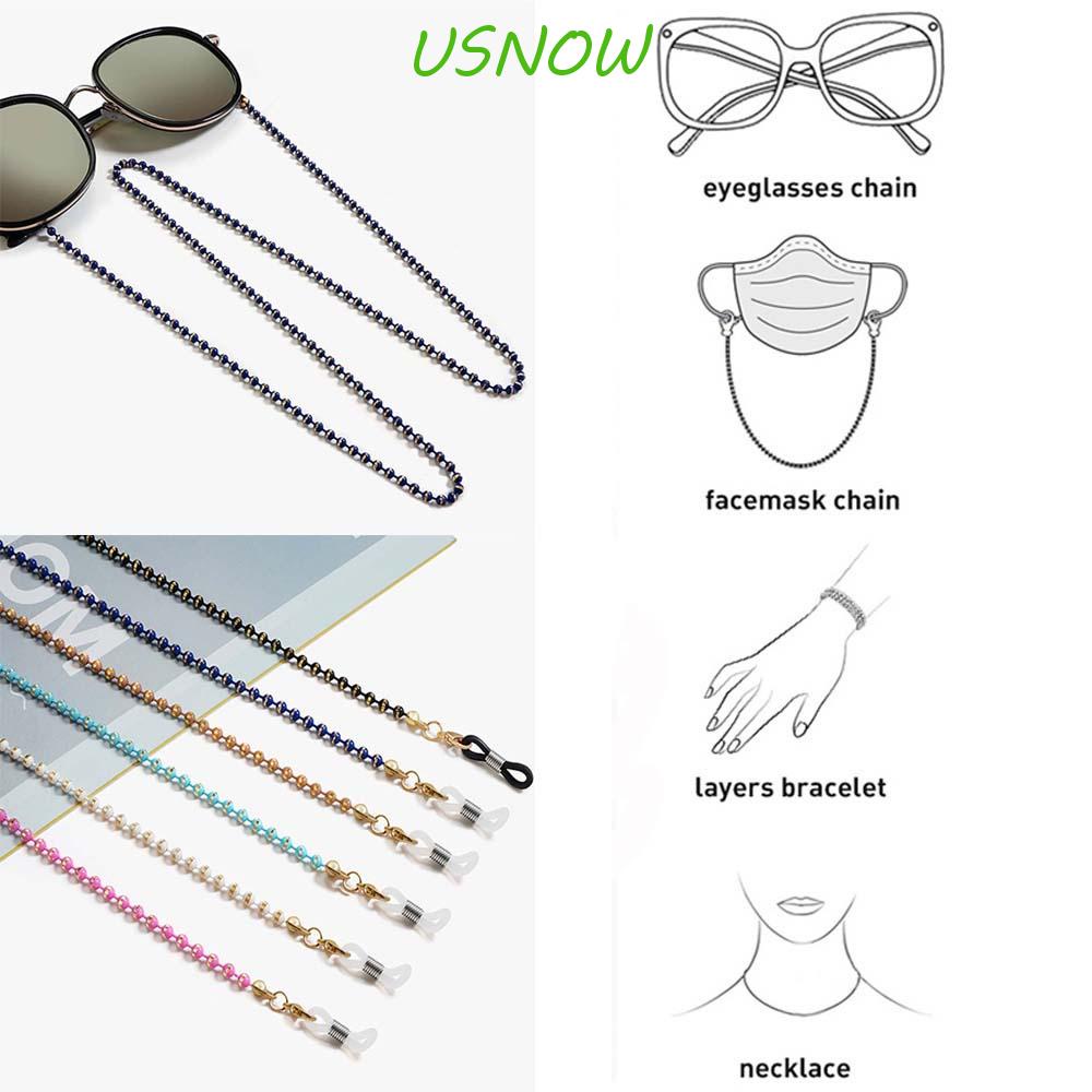 USNOW Dây Đeo Giữ Mắt Kính Chống Trượt Chống Thất Lạc Phối Hạt Thời Trang