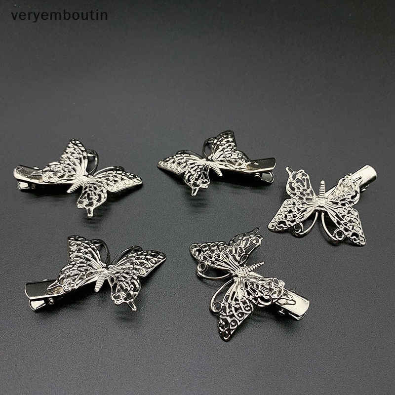 Kẹp Tóc Hình Bướm Bằng Bạc Phong Cách Vintage Cho Nữ