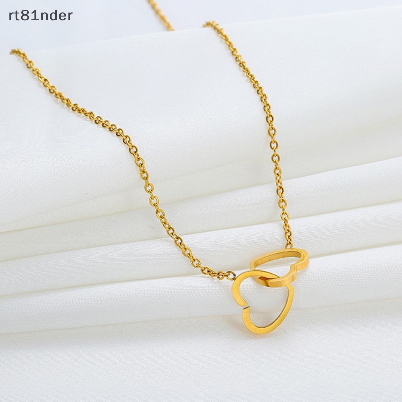 Rt Vòng cổ Choker Bằng Thép Titan Không Gỉ Mặt Hình Trái Tim Thời Thượng Cho Nữ