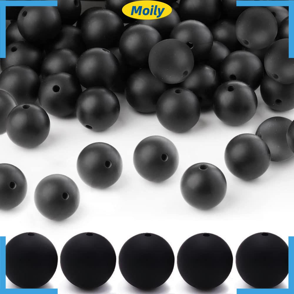 MOILYVN Bộ 60 Hạt Silicone Xâu Chuỗi Làm Trang Sức