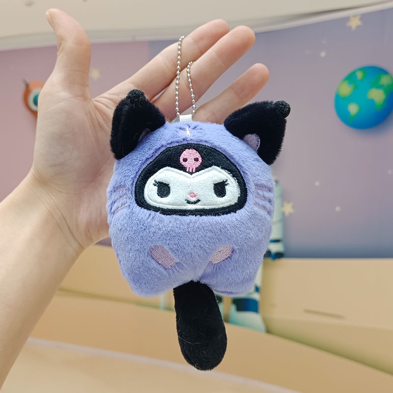 Móc Khóa Búp Bê Hoạt Hình Chú Chó Cinnamon Kuromi Nhồi Bông Xilan Trang Sức Đi Học