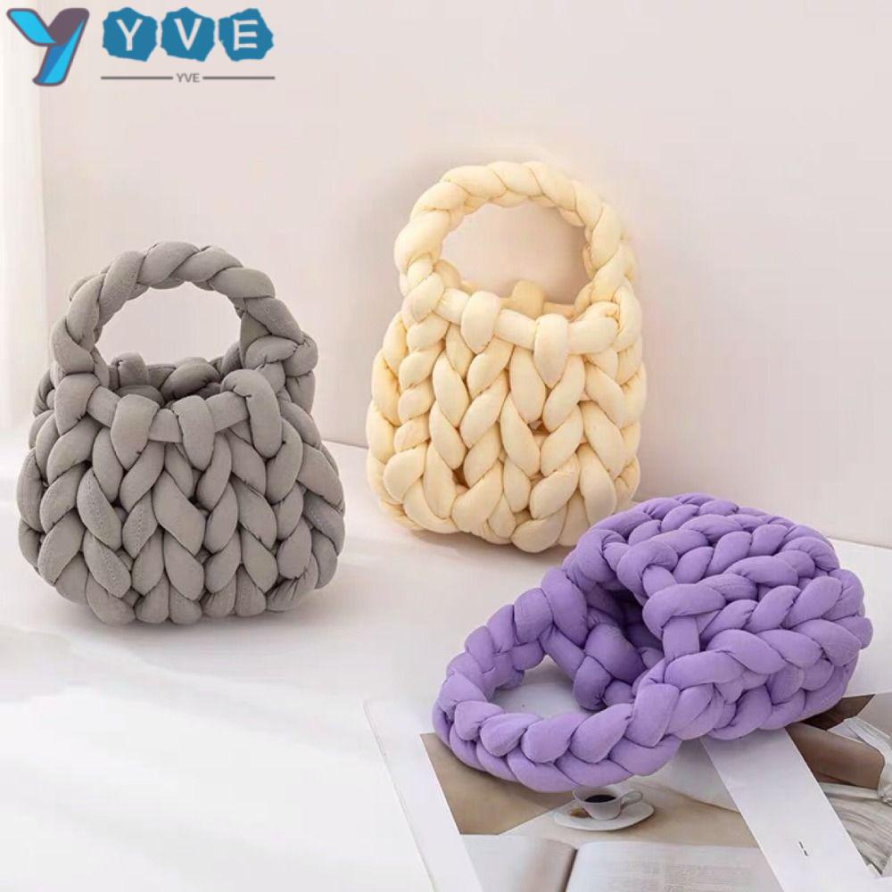 YVE Túi Xách Đan Len Thiết Kế Mới Thời Trang Dành Cho Nữ