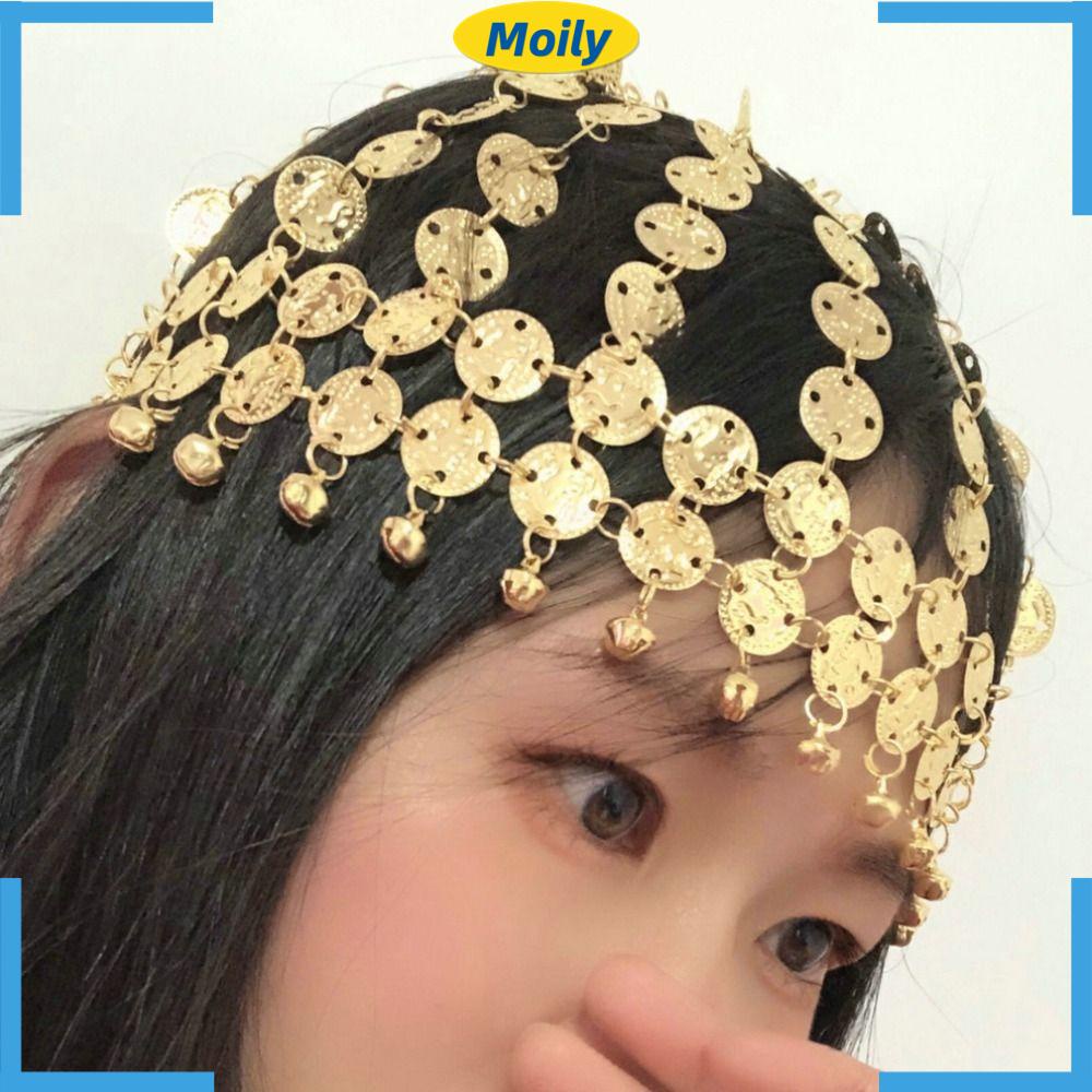 MOILYVN Cài Tóc Tua Rua Bằng Kim Loại Màu Vàng Thời Trang Dùng Múa Bụng