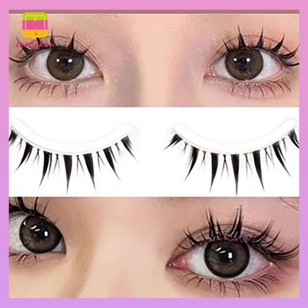 DIACHAVN Cặp Lông Mi Giả Màu Đen Mượt Mà Phong Cách Nhật Bản