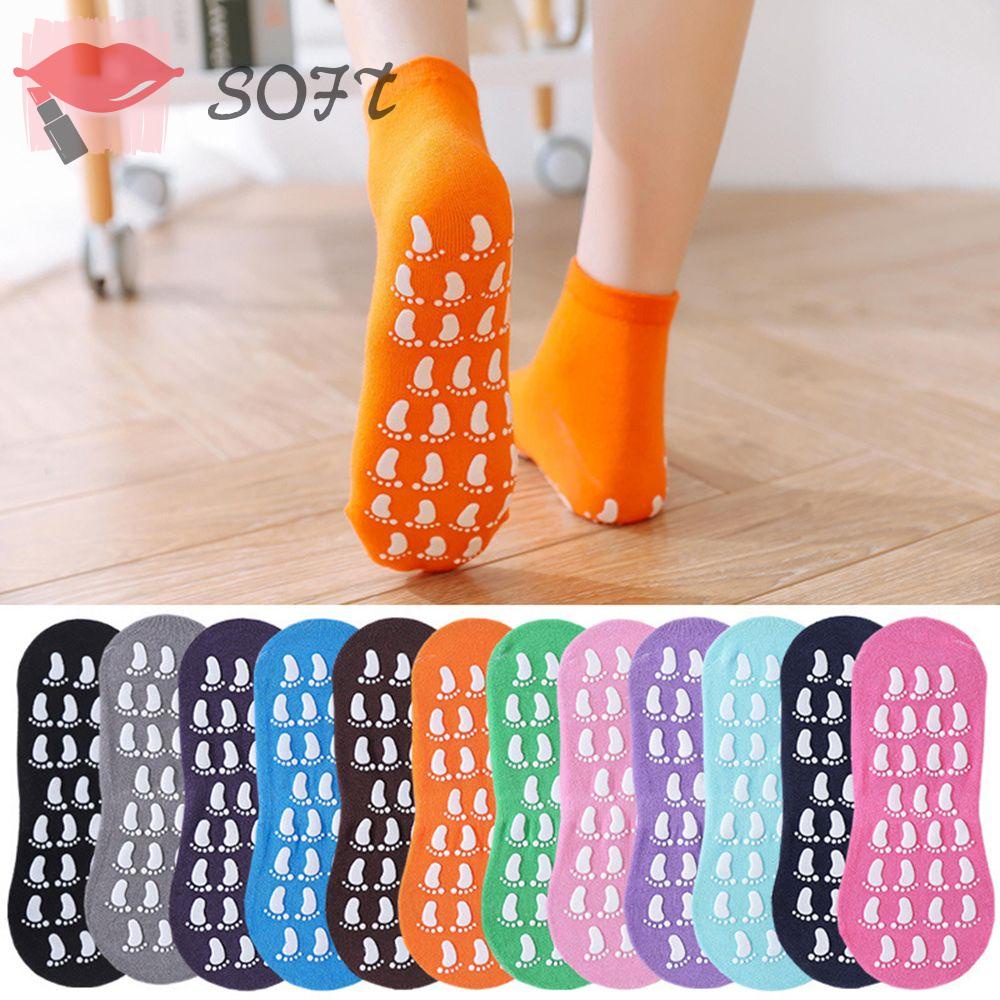 SOFTNESS Vớ Nhung Dày Chống Trượt Màu Sắc Đơn Giản Tiện Dụng Tập Yoga
