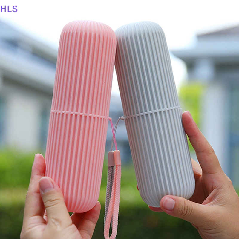 Bộ Cốc Đánh Răng / Cốc Đánh Răng Kẻ Sọc Dọc Kèm Dây Đeo Tiện Dụng Mang Theo Du Lịch