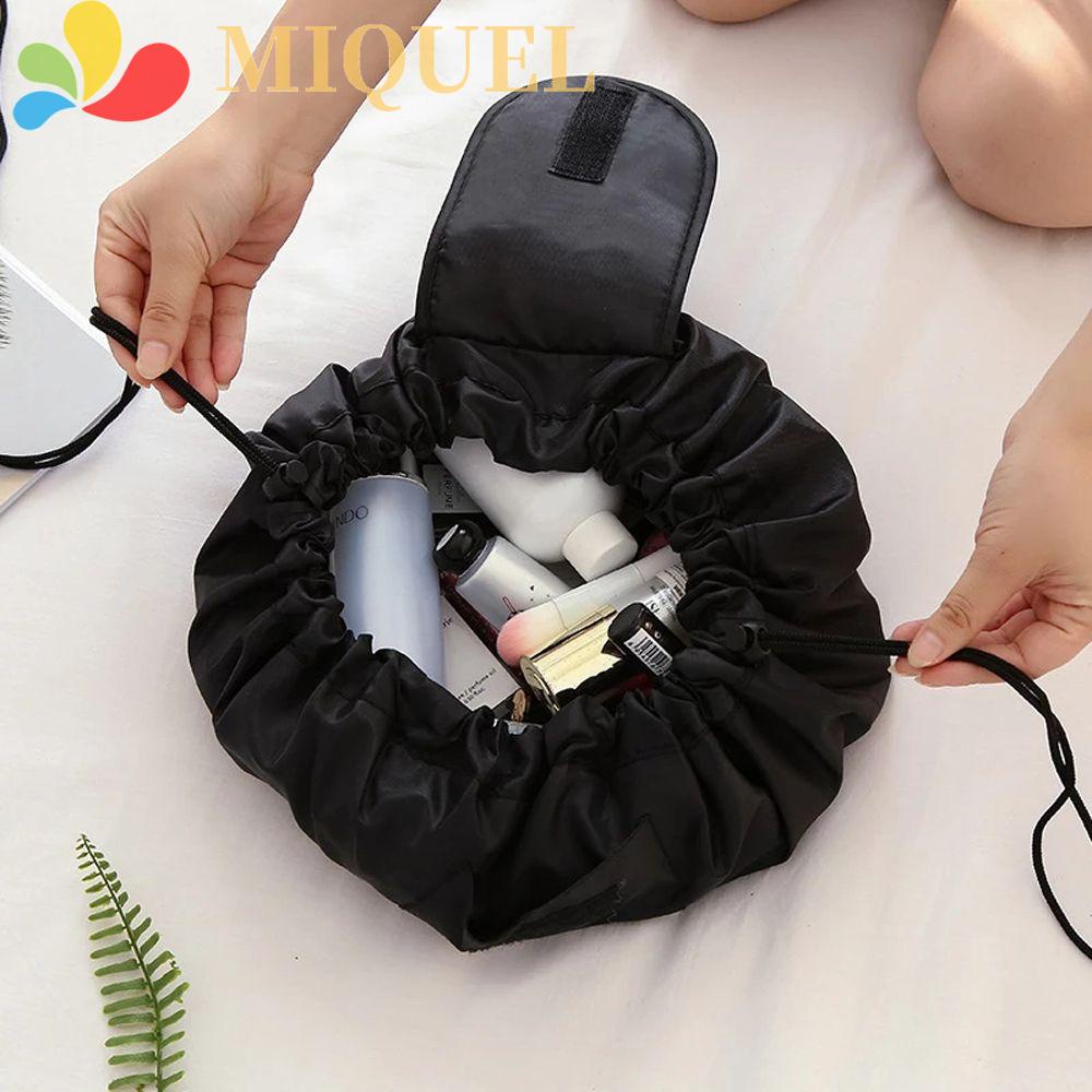 MIQUEL Túi Dây Rút Đựng Đồ Trang Điểm Sức Chứa Lớn Họa Tiết Hoa Dành Cho Nữ