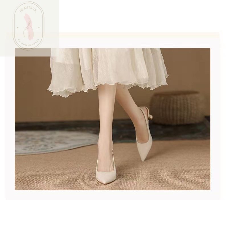 Giày Sandal Cao Su Đế Thấp 3cm Thời Trang Thanh Lịch PU