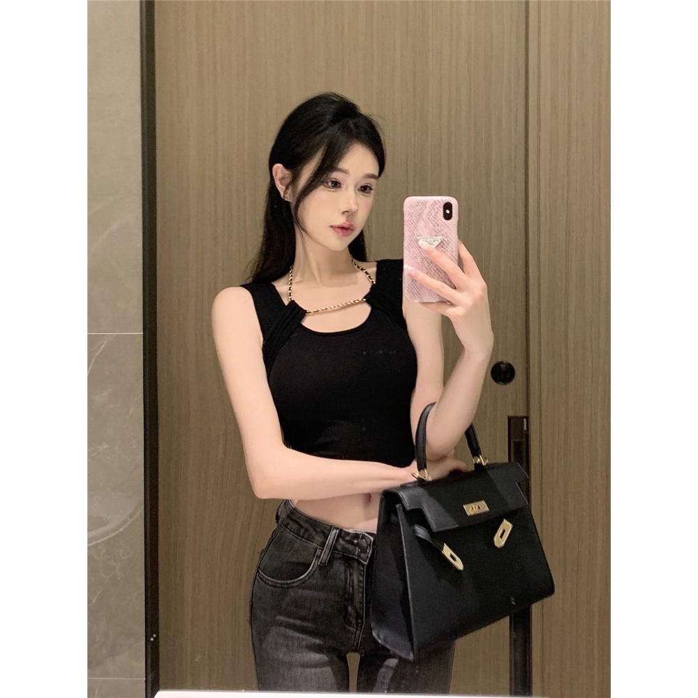 Áo Croptop Sát Nách Màu Trơn Thời Trang Mùa Hè Quyến Rũ Cho Nữ