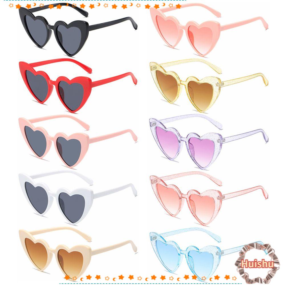 HS Kính Râm Nữ Gọng Trái Tim Phong Cách Retro