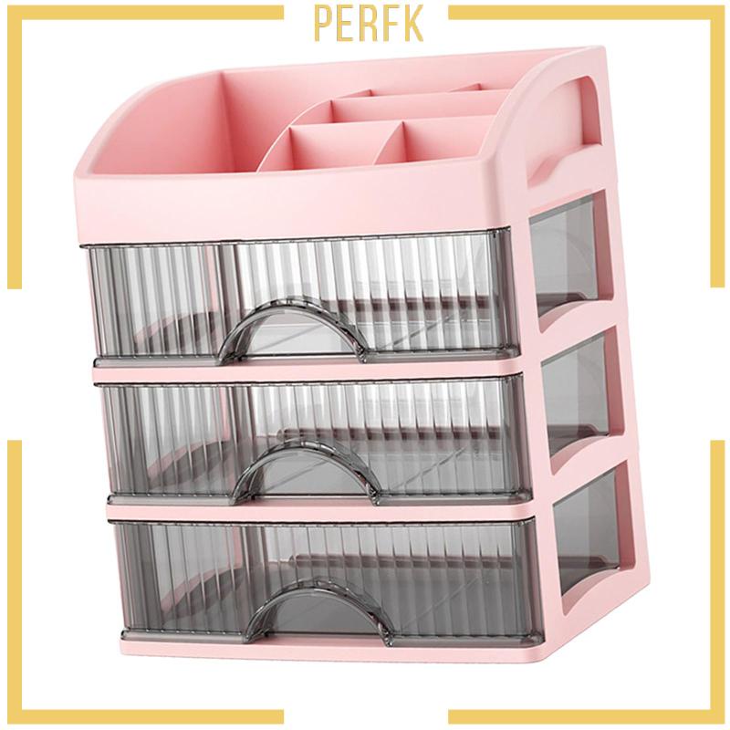 Hộp Đựng Mỹ Phẩm Để Bàn Có Ngăn Kéo Trong Suốt