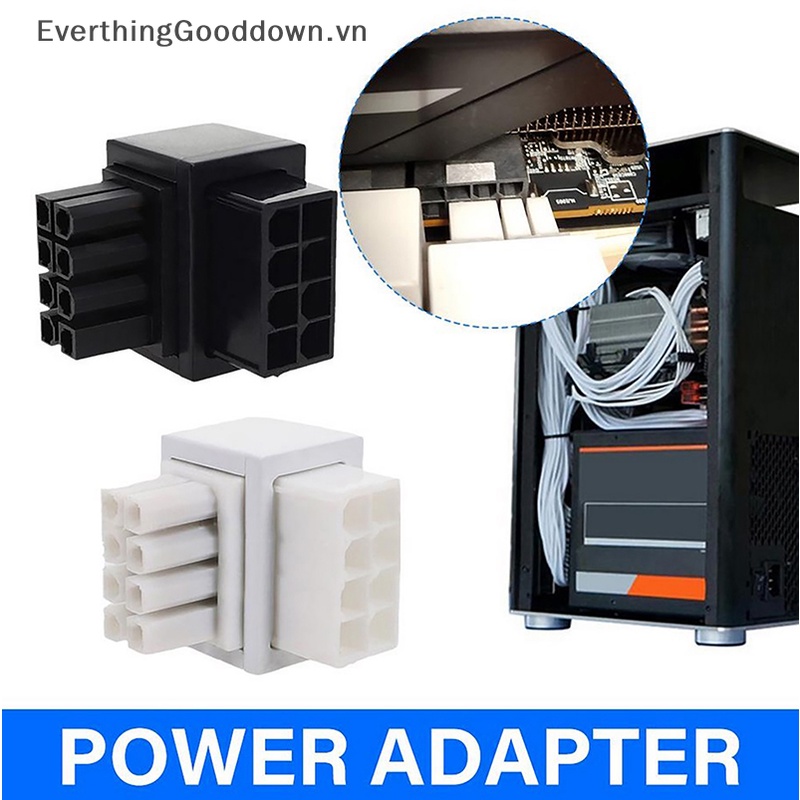 Đầu Nối Chuyển Đổi Nguồn Điện ATX 8Pin 90 Độ Sang 8 Pin GPU Chuyên Dụng