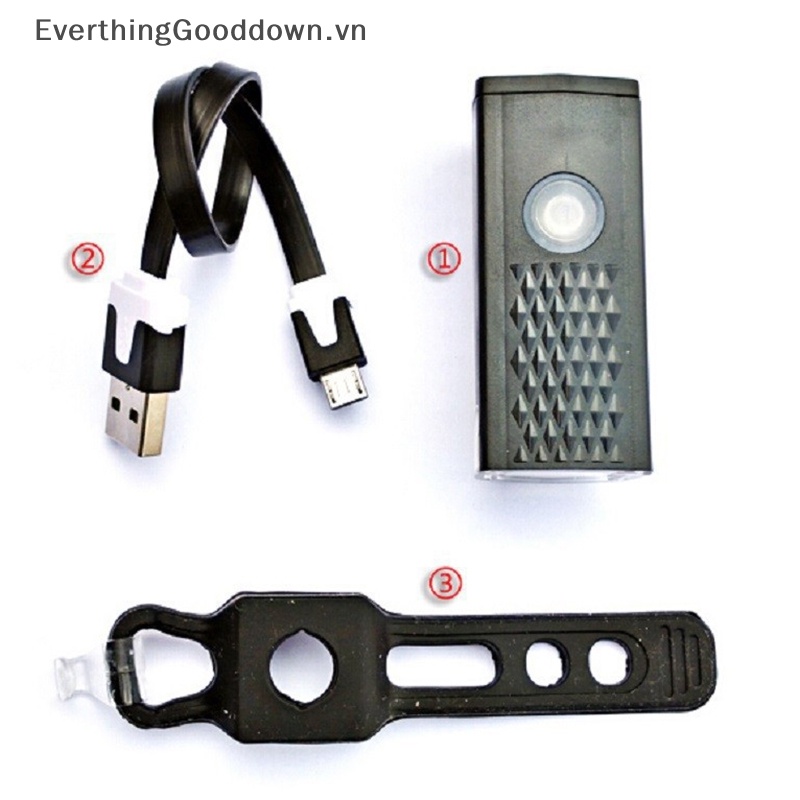 Everthinggood Bộ Đèn Pha LED USB Có Thể Sạc Lại Cho Xe Đạp