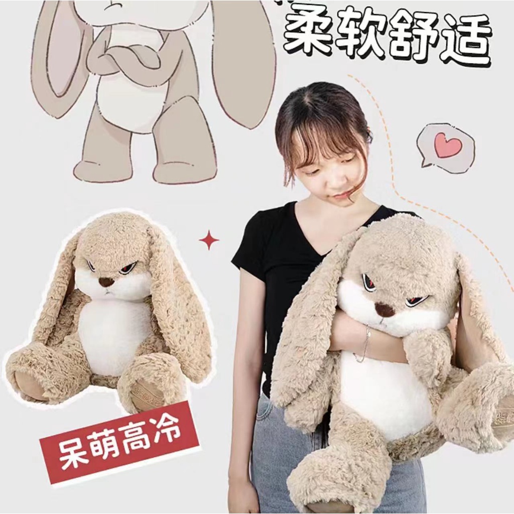 Rung âm cùng loại ném thỏ nhồi bông búp bê sáng tạo quái thỏ con trai tức giận thỏ búp bê ôm gối hài hước gấp ngẫu nhiên ném ném thỏ con trai dễ thương thỏ búp bê vải hung dữ búp bê thỏ con gái búp bê ôm gối sinh nhật nữ sinh
