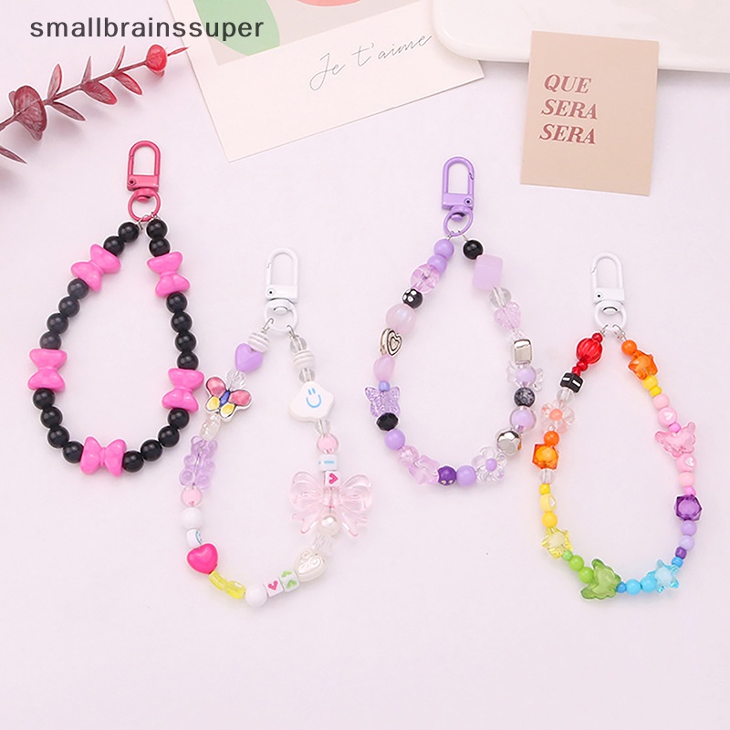 Dây Xỏ Hạt Trong Suốt Hình Bướm Mặt Cười Nhiều Màu Dùng Trang Trí Ba Lô / Móc Khóa Xe Hơi SBS