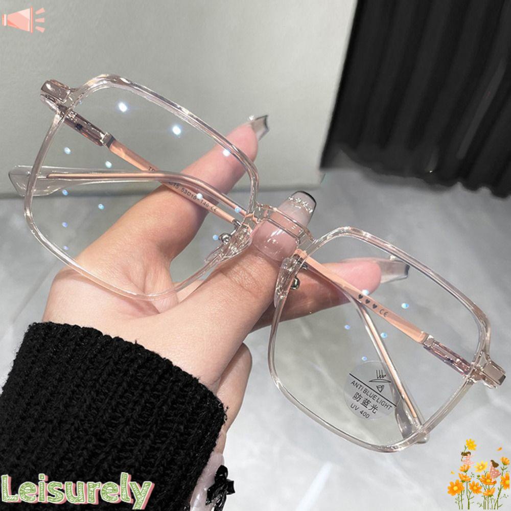 LEILY Kính Mát Gọng Vuông Bằng Kim Loại Siêu Nhẹ Chống Ánh Sáng Xanh Chống Ánh Sáng Xanh Phong Cách Cổ Điển Cho Nam Và Nữ