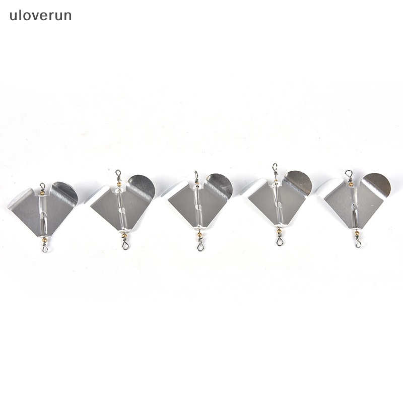 Uloverun Set 5 Mồi Câu Cá Bằng Kim Loại Lưỡi Rotag