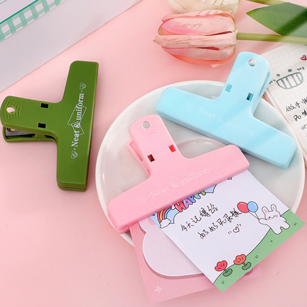 Kẹp Giấy Kiểm Tra Sổ Tay Bằng Nhựa Đuôi Dài Nhiều Màu Sắc Dành Cho Học Sinh