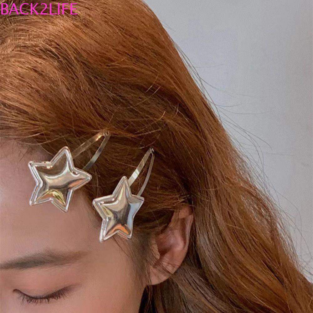 BACK2LIFE Kẹp Tóc Nữ Hình Ngôi Sao Nhỏ Xinh Xắn y2k