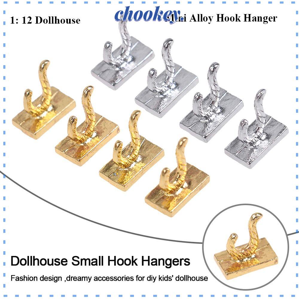 CHOOKEY 8 Móc Treo Mini 2 Màu 1 * 1.2cm Trang Trí Nhà Búp Bê