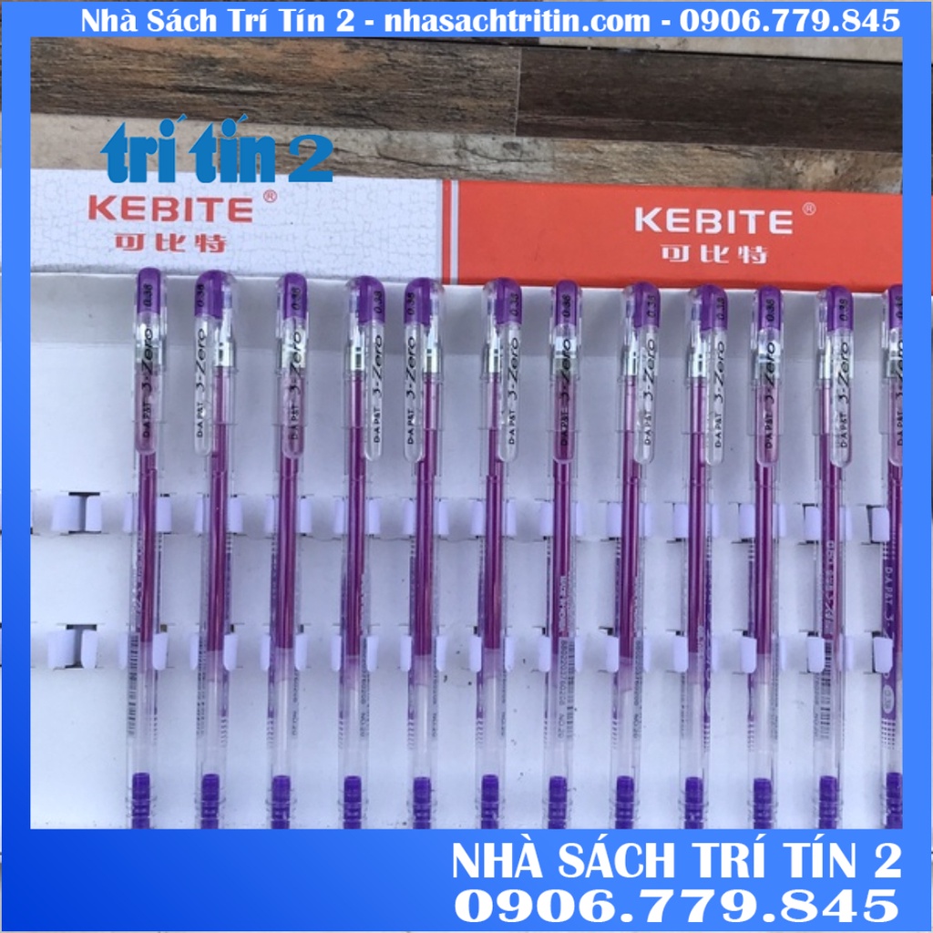 Hộp 12 Bút gel tím Zero (Hàng Chính Hãng)