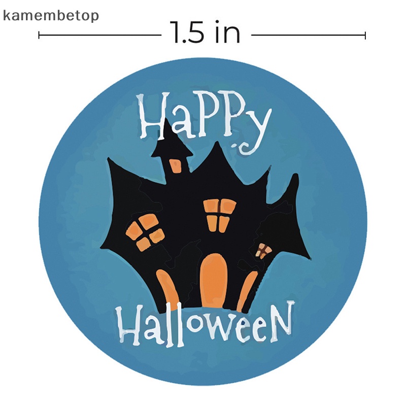 Bộ 500 Sticker Tròn In Hình Ma Cà Rồng Trang Trí Túi Kẹo Halloween