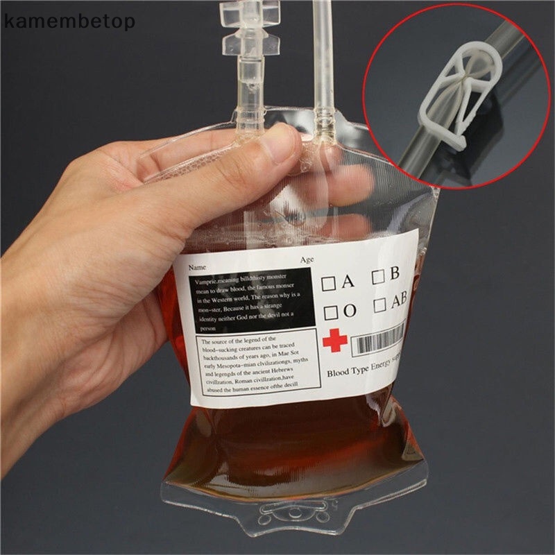 Túi Đựng Nước Uống Bằng Nhựa PVC Trong Suốt Dung Tích 400ml In Hình Ma Cà Rồng Halloween