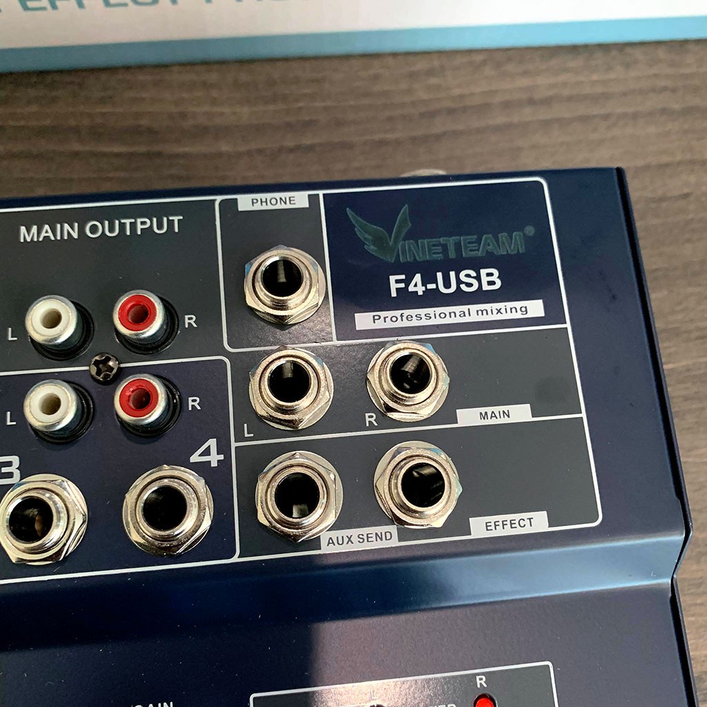 VINETTEAM F4 USB-BỘ CHỘN ÂM THANH KARAOKE MIXER ,EQ tuỳ chỉnh chế độ âm thanh,4 kênh đầu vào -DC4360