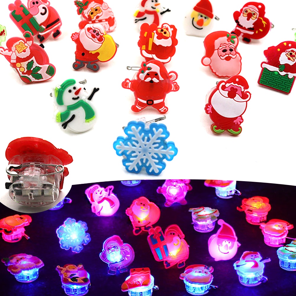 Nhẫn Đèn led Phát Sáng Hình Đầu Lâu Bí Ngô Ma Quái Trang Trí Tiệc Giáng Sinh Cho Trẻ Em