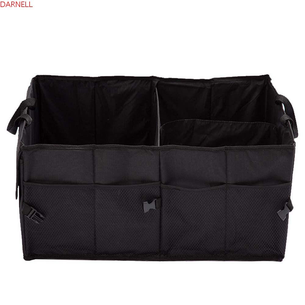 DARNELL Hộp Đựng Đồ Bằng Vải Oxford Có Thể Gấp Lại 4 Ngăn Trang Trí Nội Thất Xe Hơi