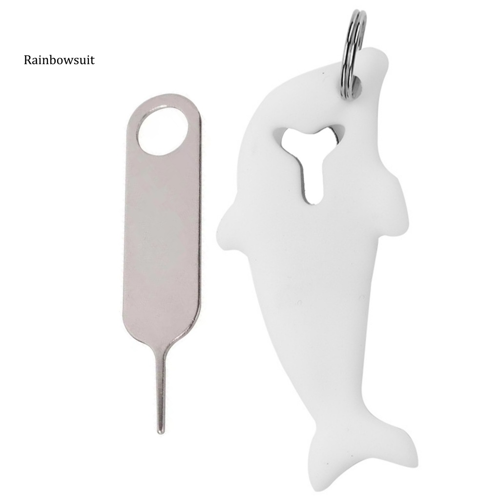 [RB] Dụng Cụ Gỡ SIM Điện Thoại Di Động Hình Cá Voi Chống Thất Lạc Kích Thước Nhỏ Gọn Nhẹ Có Móc Khóa