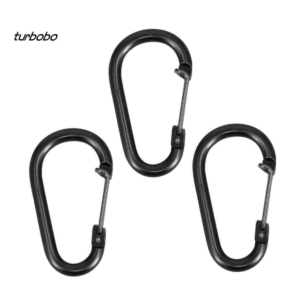 Set 3 Móc Khóa Chữ D Bằng Hợp Kim Nhôm Chống Thấm Nước Dùng Cho Cắm Trại