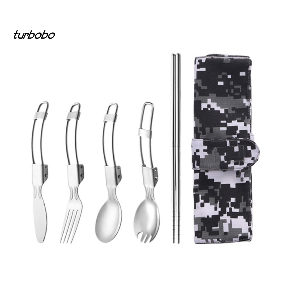 1 Bộ Dụng Cụ Ăn Uống Bằng Thép Không Gỉ Dễ Mang Theo Tiện Dụng