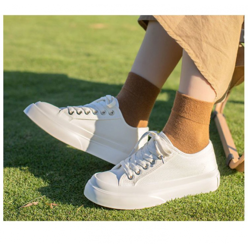 Giày Vải Canvas Đế Dày Cổ Cao Cỡ Lớn 35-43 41 Thời Trang Cho Nữ Sinh Size 42