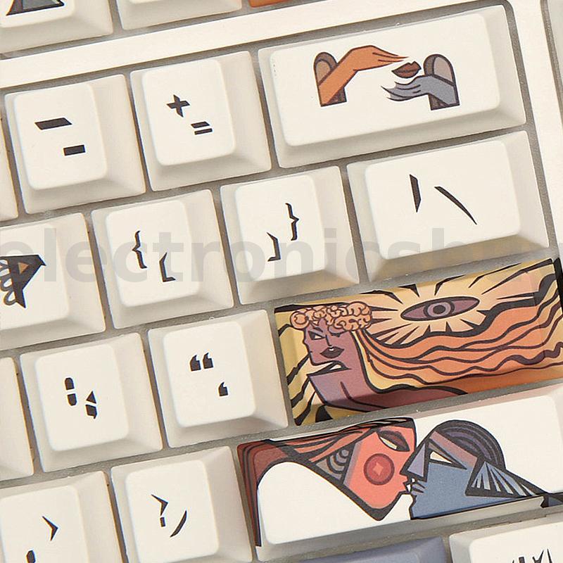 Bộ 128 Phím Vẽ Tranh Sơn Dầu Bằng PBT Chuyên Dụng Cho Bàn Phím Cơ