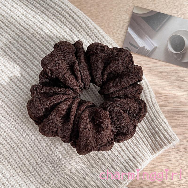 Dây Cột Tóc Co Giãn Màu Trơn Ngọt Ngào Cho Nữ