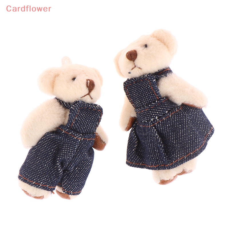 Bộ 2 Móc Khóa Hình Gấu / Thỏ Nhồi Bông 5cm Dễ Thương