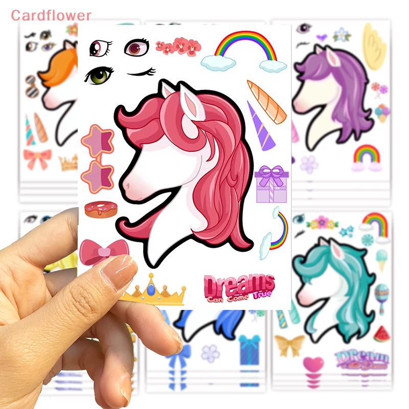 8 Miếng Dán Xếp Hình Kỳ Lân Dễ Thương Cho Bé