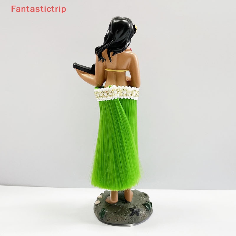 [FantastictripV] Mô Hình Đồ Chơi Búp Bê Cô Gái Hula Ukulele Anime Đầu Lắc Trang Trí Bảng Điều Khiển Xe Hơi Mới