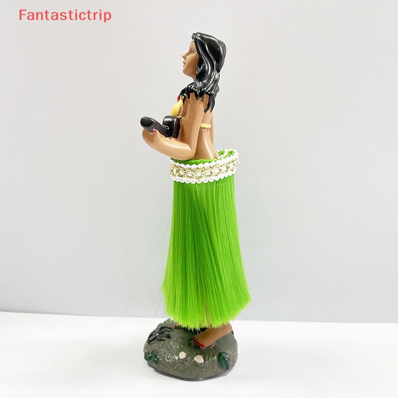 [FantastictripV] Mô Hình Đồ Chơi Búp Bê Cô Gái Hula Ukulele Anime Đầu Lắc Trang Trí Bảng Điều Khiển Xe Hơi Mới