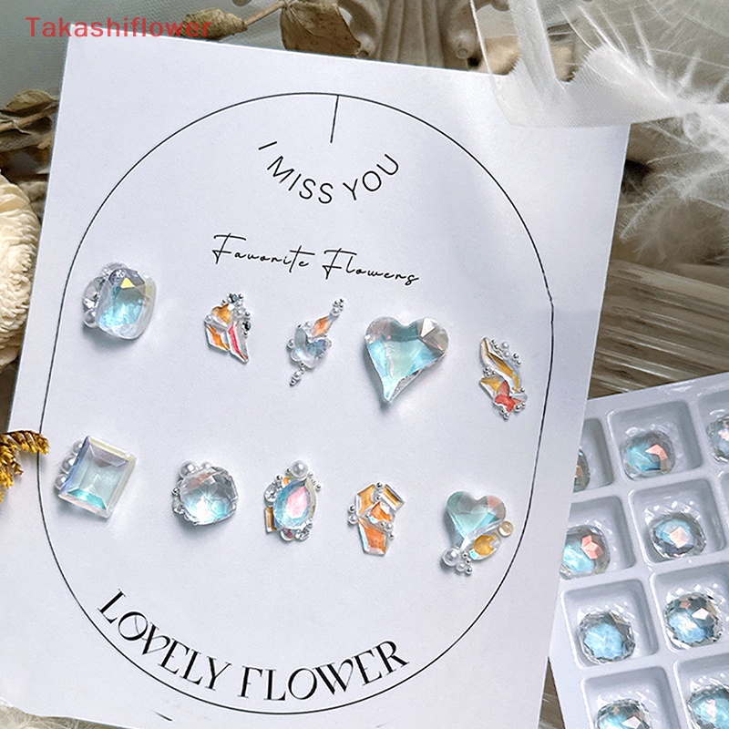[TakashiflowerV] Hạt Pha Lê Dạng Nhấn Hình Sao Biển / Trái Tim Đính Đá Resin Trang Trí Móng Tay Nghệ Thuật