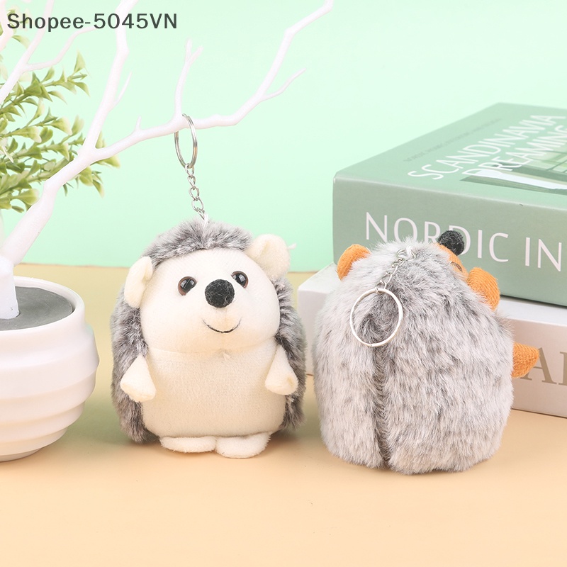 Móc Khóa Hình Nhím Nhồi Bông Mềm Mại Dễ Thương