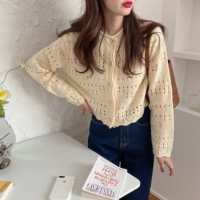 Áo Khoác Cardigan Dệt Kim Dáng Rộng Thời Trang Cho Nữ