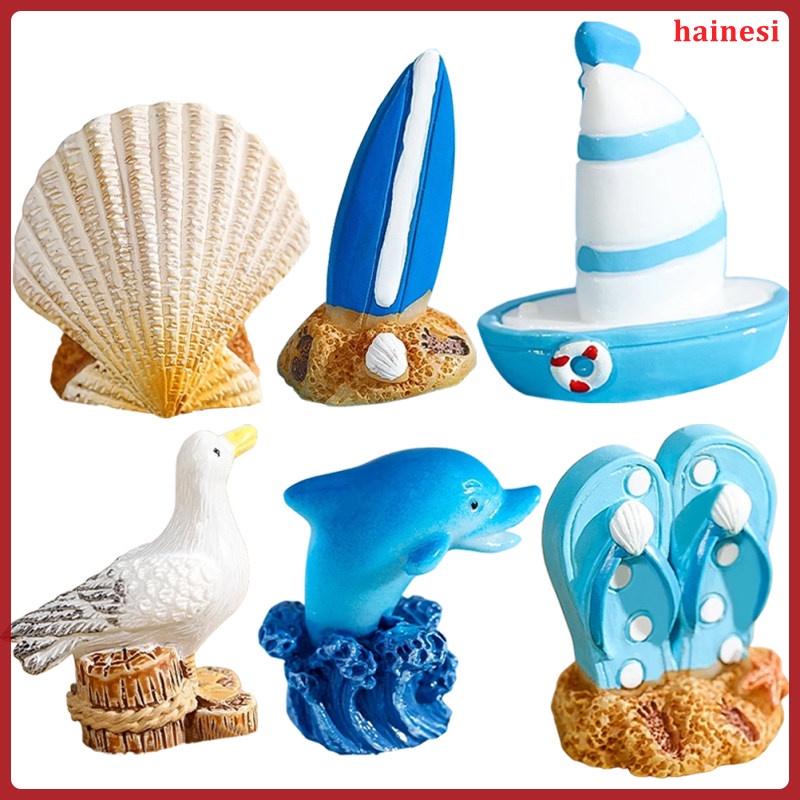 Set 6 Miếng Dán Trang Trí Nhà Cửa Hình Bãi Biển