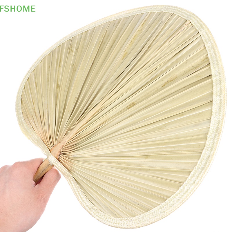 Fshome Quạt Làm Mát Mùa Hè Bằng Rơm Dệt Tay Hình Lá Cọ