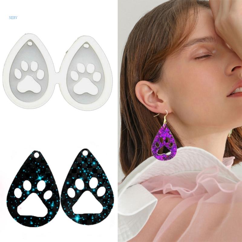 Khuôn Silicone Hình Bàn Chân Mèo Làm Trang Sức DIY