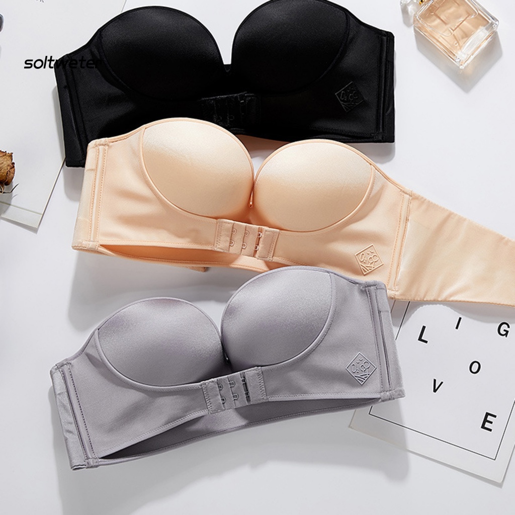 Áo Lót Nâng Ngực Cài Khóa Trước Vô Hình Thoáng Khí Chống Trượt Cho Nữ