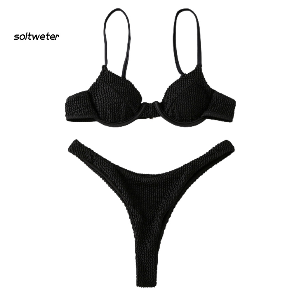 Bộ Đồ Bơi 2 Mảnh Màu Sắc Thời Trang Gợi Cảm Cho Nữ