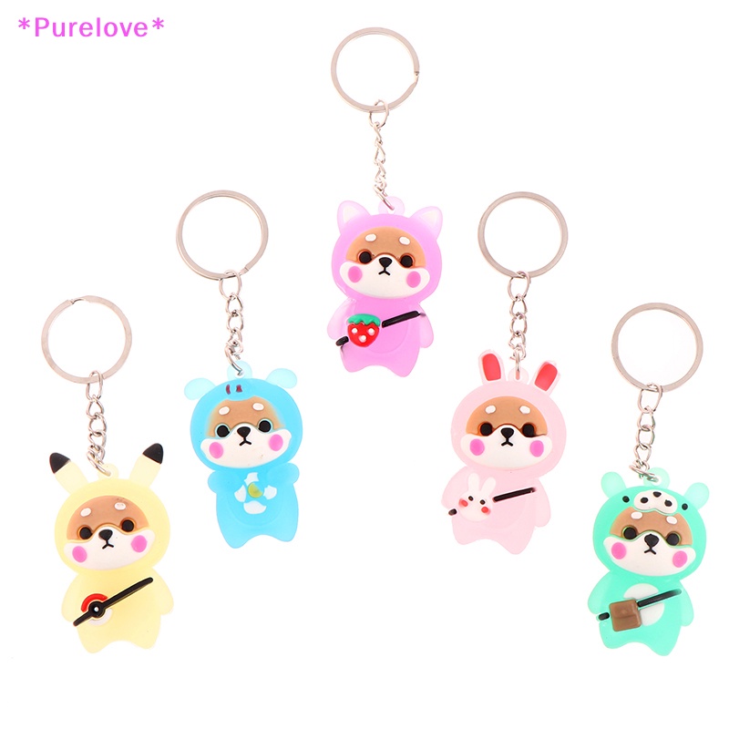 1 Móc Khóa Hình Búp Bê Hoạt Hình Phát Sáng Dễ Thương Mới